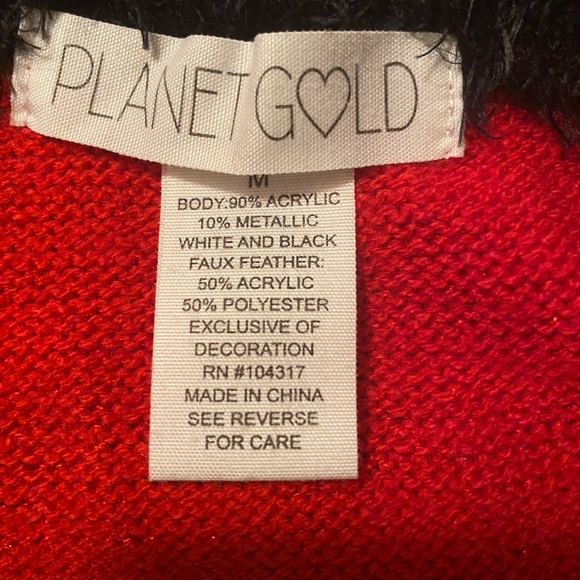 MSRP $49 Planet Gold Juniors' Mrs. Santa Claus Santa Mini Skirt Red M NWT. - Picture 3 of 4